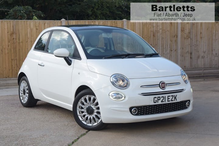 White FIAT 500 Lounge Mhev 2021