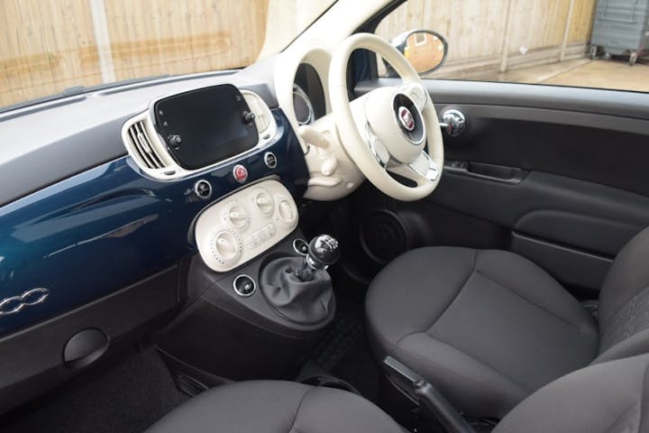 Blue FIAT 500 1.0 Mhev 2023