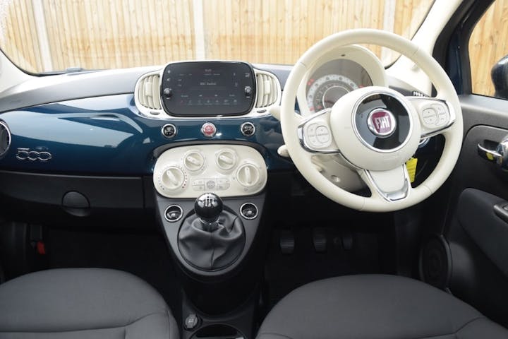 Blue FIAT 500 1.0 Mhev 2023