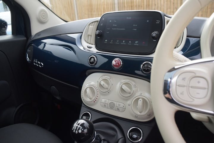 Blue FIAT 500 1.0 Mhev 2023