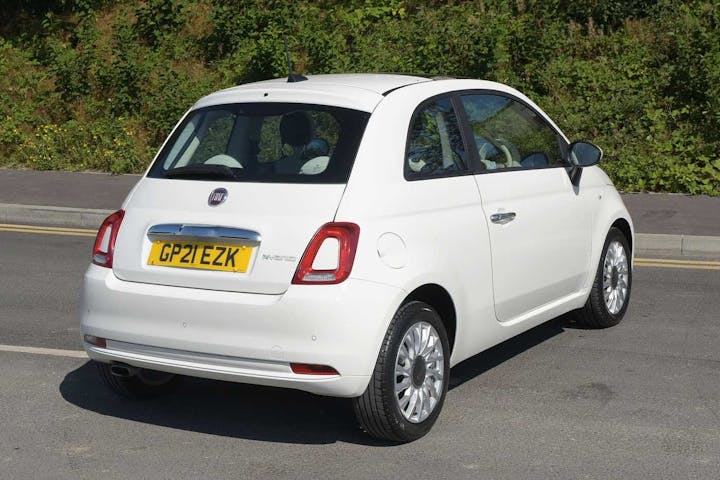 White FIAT 500 Lounge Mhev 2021